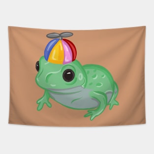 Propeller Hat Frog Tapestry