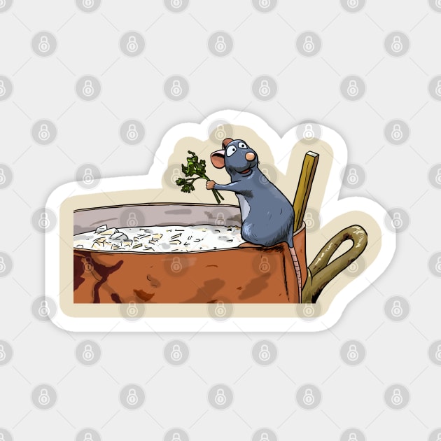 Ratatouille Magnet by Black Snow Comics