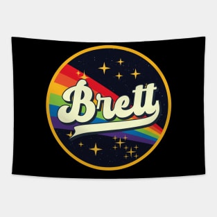 Brett // Rainbow In Space Vintage Style Tapestry