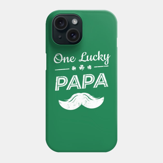 One Lucky Papa Funny St Patrick's Day gift Phone Case by Yasna