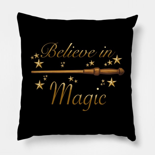 Believe in Magic Pillow by Karienbarnes