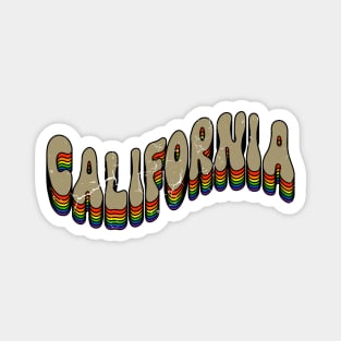 California Distressed Typography Magnet