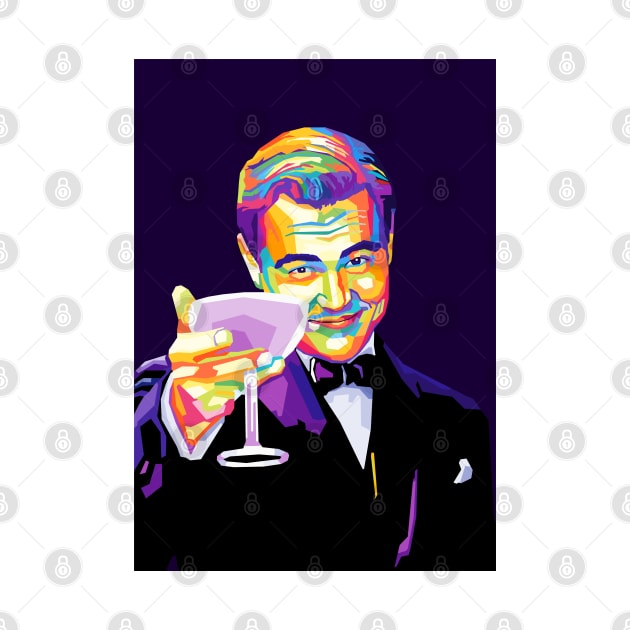 Leonardo Dicaprio Drinking Meme Wpap Pop Art by Zet Art