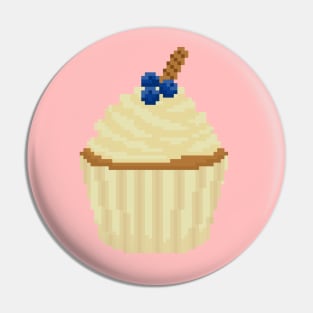 Milk Yellow cupcake pixel art Pin