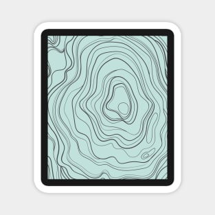 Blue Abstract Topography  Aesthetic  Pattern Magnet