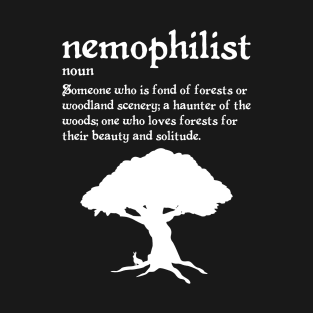 Woodland Forest Lover Loves Trees Woods Nature Nemophilist Oak Tree Hare Dictionary Term T-Shirt