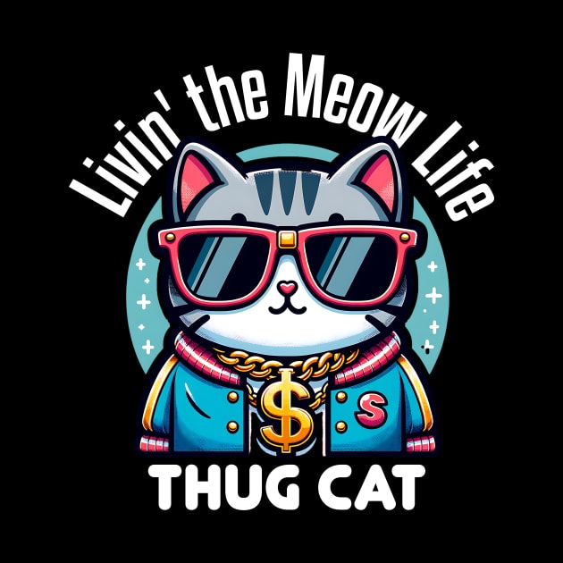 Livin' the Meow Life - Thug Cat by Critter Chaos