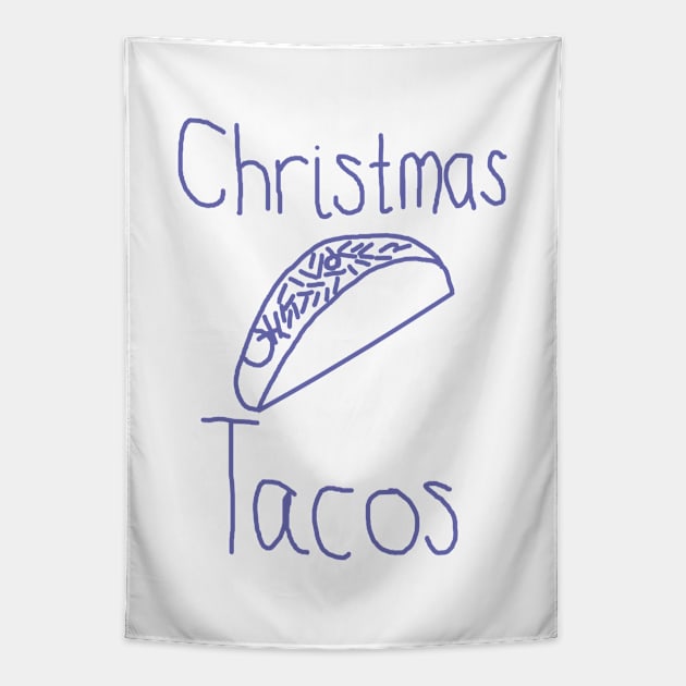 Christmas Tacos Tapestry by ellenhenryart