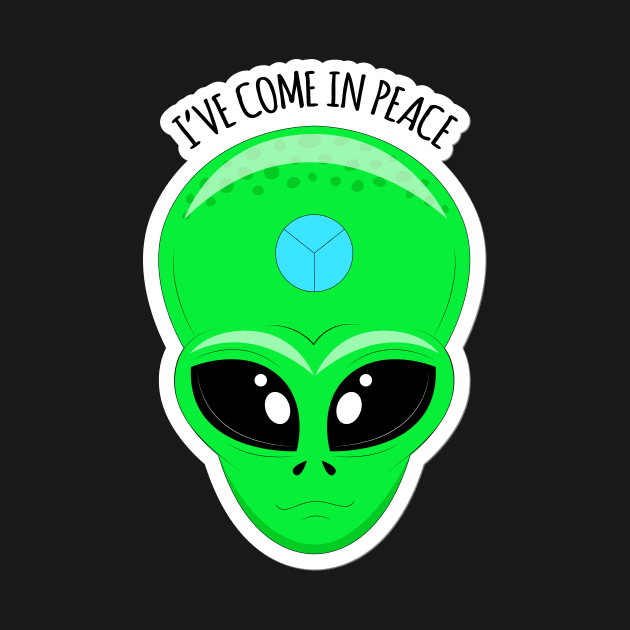 Alien face-I have come in peace by Frispa