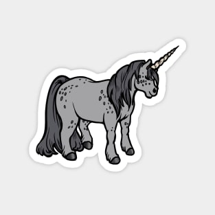 Friendly Dappled Gray Unicorn Magnet