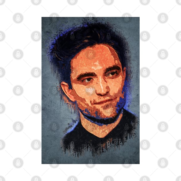 Robert Pattinson Actor Portrait ✪  Abstract Watercolor Art Style by Naumovski