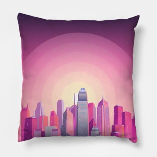 Pink City Pillow