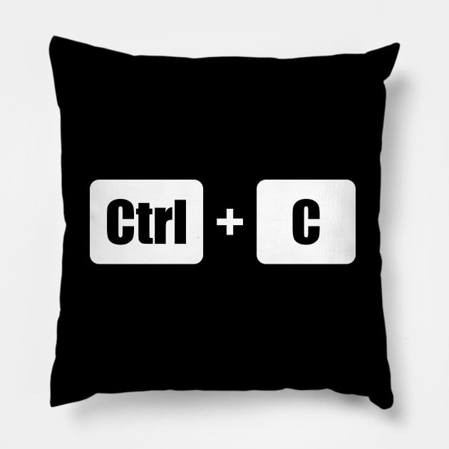 Ctrl C + Ctrl V Mother Father Son Doughter partner look Pillow by Bohnenkern