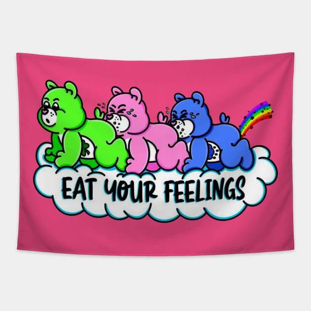 Eat Your Feelings Tapestry by OrneryDevilDesign