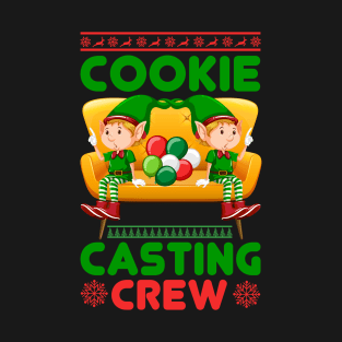 Cookie Casting Crew Funny Ugly Xmas Ugly Christmas T-Shirt