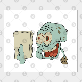 Squidward Posters And Art Prints Teepublic