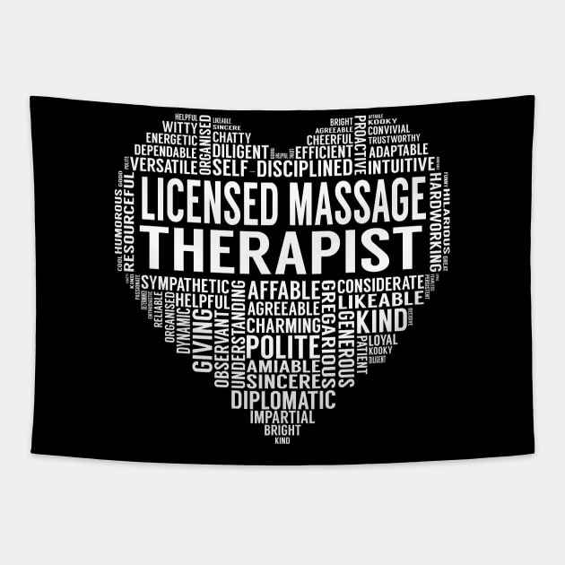 Licensed Massage Therapist Heart Tapestry by LotusTee