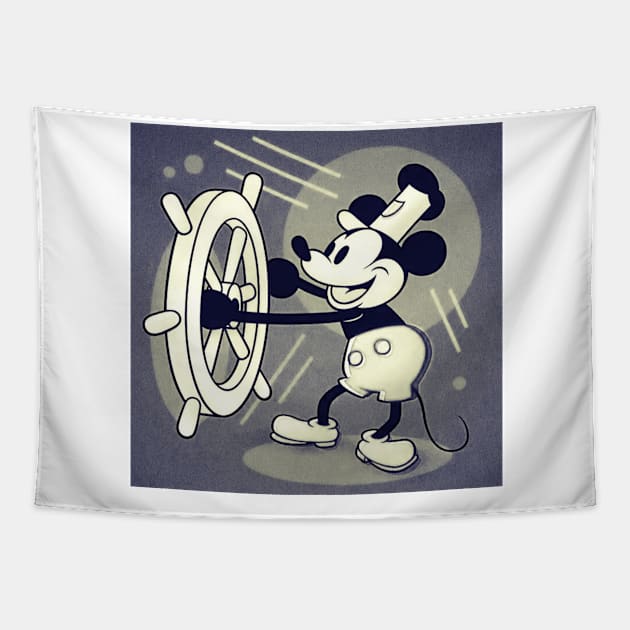 steamboat willie Tapestry by DASHTIKOYE