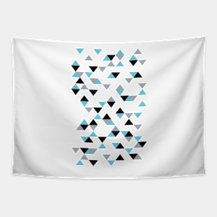 Triangles Ice Blue Tapestry