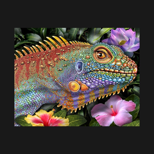 Iguana by Tim Jeffs Art