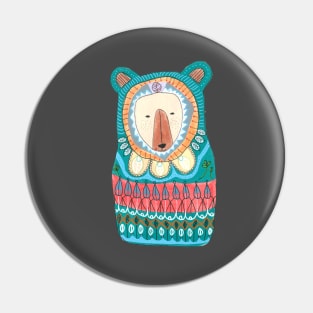 Bear in a sweater Pin