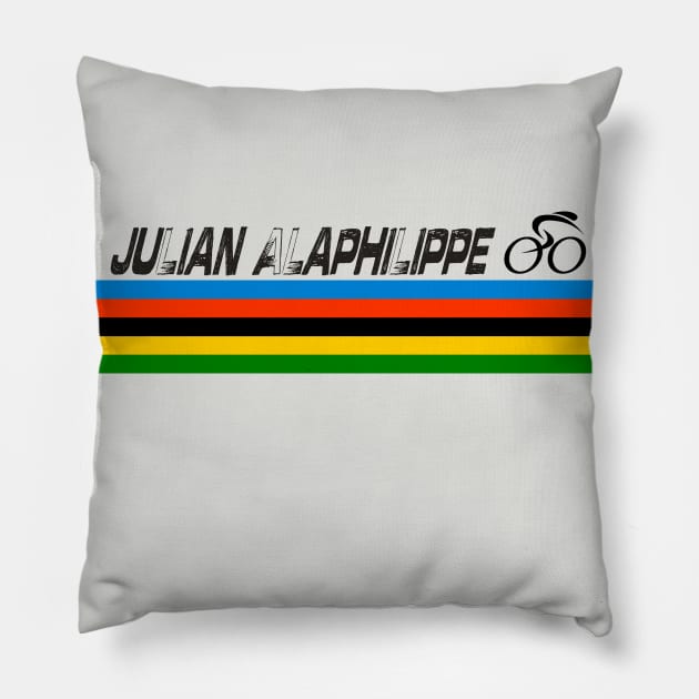 Ciclismo Julian Alaphilippe Pillow by vintagejoa