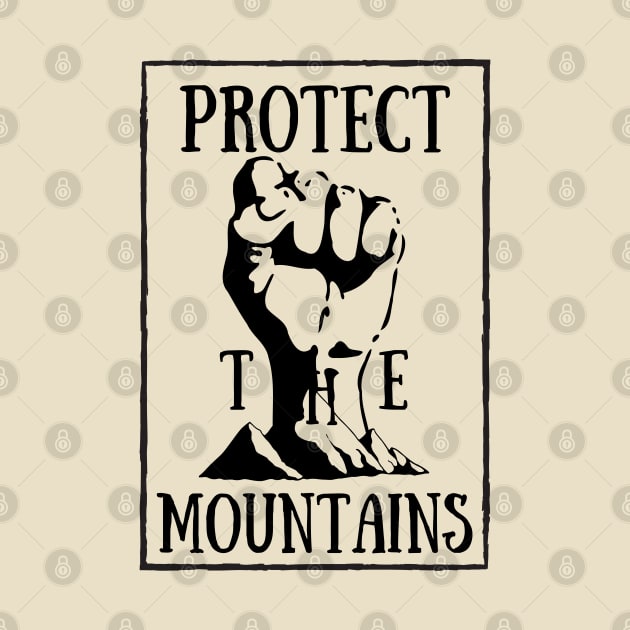 Protect the mountains Framed Dark by High Altitude