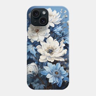 Chinoiserie Floral Toile Blue and White Phone Case