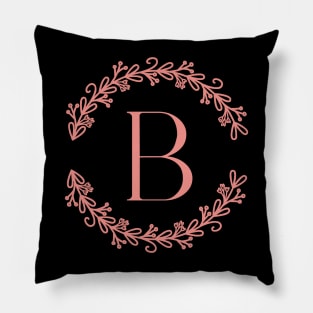 Pink Monogram- Letter B Pillow