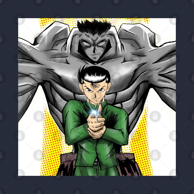 yusuke urameshi and toguro in spirit case by jorge_lebeau