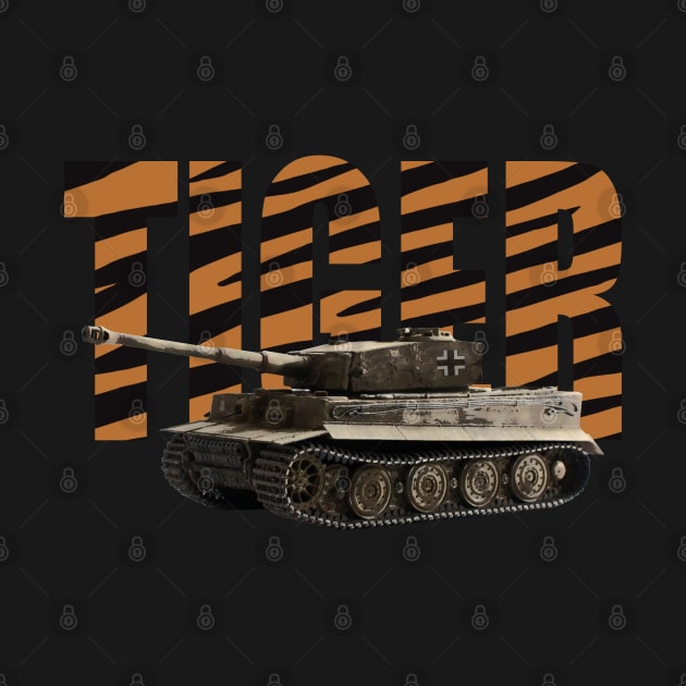 German Tiger  MBT Tank WWII by Dirty Custard Designs 