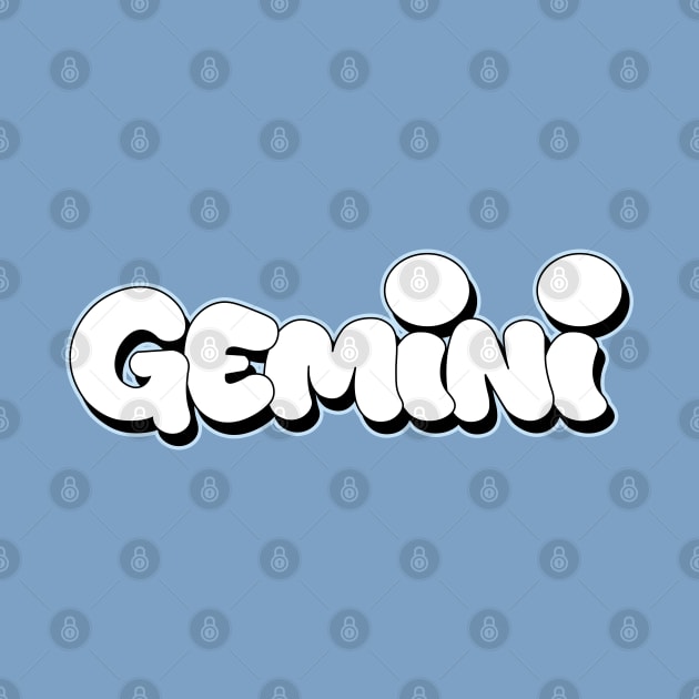 Gemini astrology graffiti letters writing by Love Wild Letters