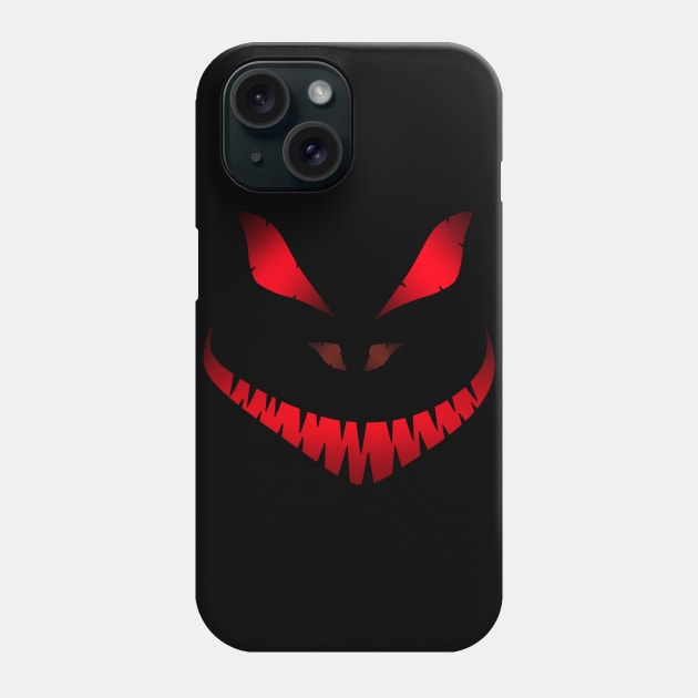 Halloween Scary Face Red Phone Case by Nerd_art