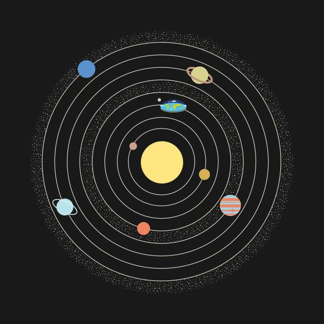 Flat Earth Universe Planet by MooonTees