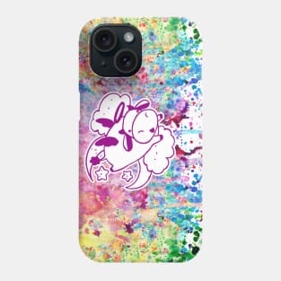 Rainbow Paint Drip Cow Phone Case