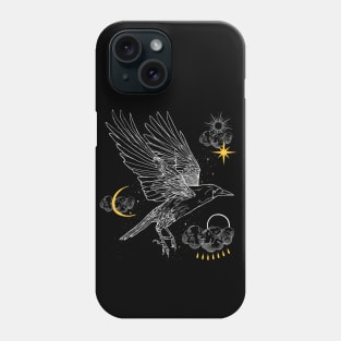 Crow In The Clouds Phone Case