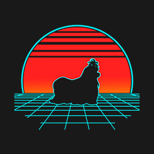 Shih Tzu Retro Vintage 80s Vaporwave Shih Tzu Dog Lover T-Shirt