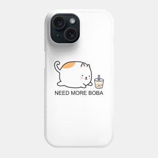 Chubby Boba Cat Needs More Boba! Phone Case