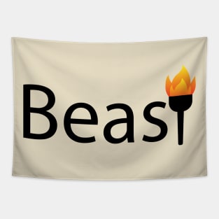 Beast artistic typography design Tapestry