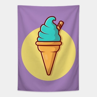 Ice Cream Cone Cartoon Vector Icon Illustration (5) Tapestry