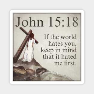 John 15:18 Magnet