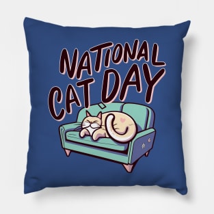 National Cat Day – October 29 Pillow