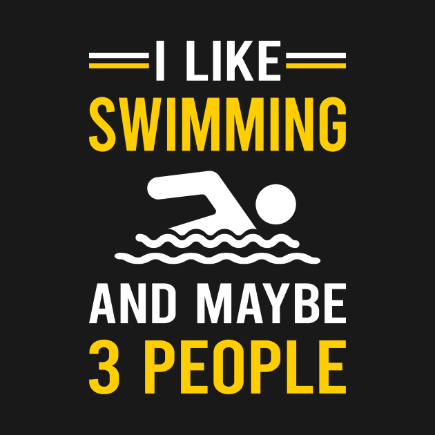 3 People Swimming Swim Swimmer by Good Day