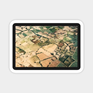 Aerial Shot of Plots of Farmland in South East Asia Magnet