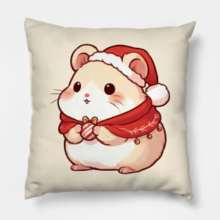 Cute Christmas Hamster Pillow