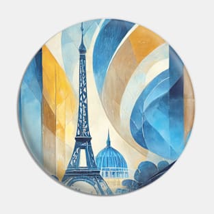 Abstract Paris Eiffel Tower in France Pin