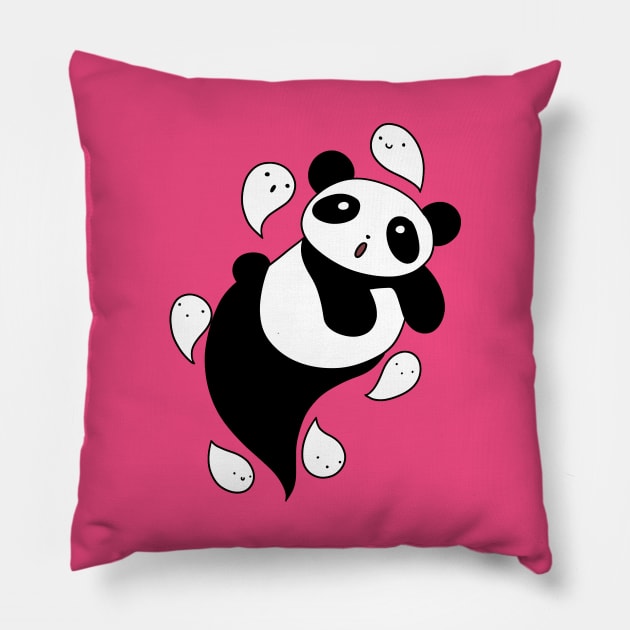 Ghost Panda Pillow by saradaboru