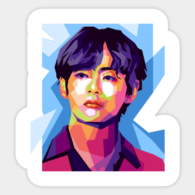 Bts Taehyung Bts V Bts Taehyung V Sticker Teepublic Uk Decorate your laptops, water bottles bts v phone wallpaper ❤ bts x starcast! bts taehyung bts v