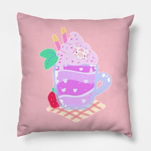 Strawberry Cow Shake Pillow