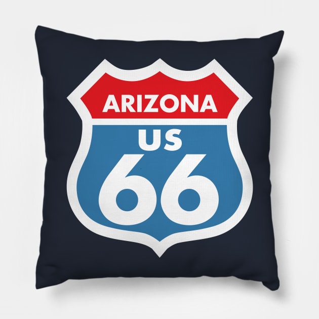 Route 66 Arizona Pillow by DetourShirts